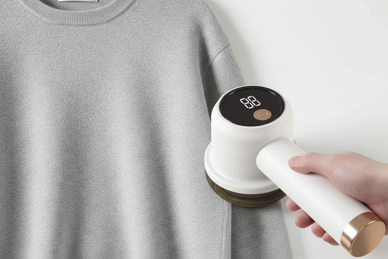 Sweater with Fabric Shaver